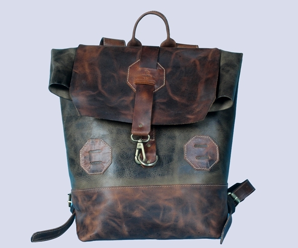 .Foldable Leather Back Bag.